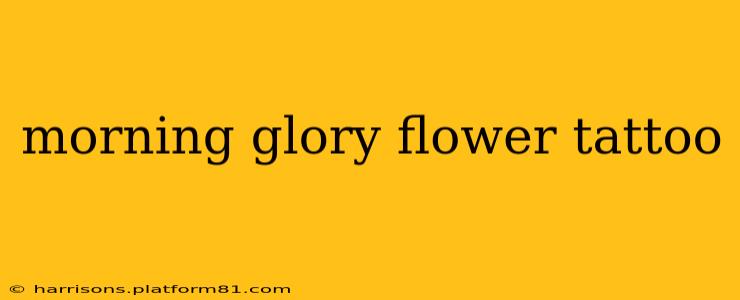 morning glory flower tattoo