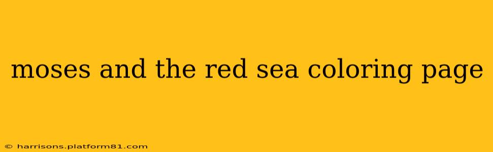 moses and the red sea coloring page