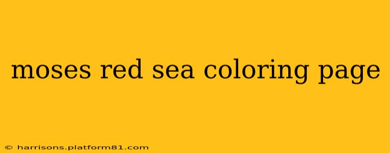 moses red sea coloring page