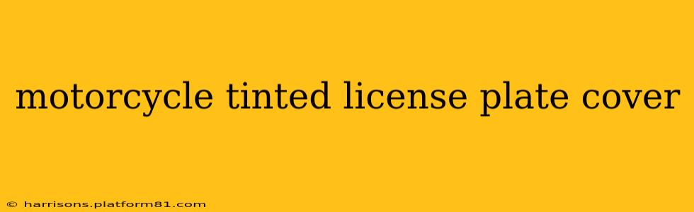 motorcycle tinted license plate cover