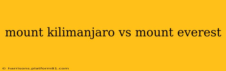 mount kilimanjaro vs mount everest
