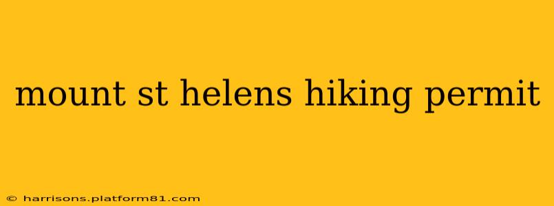 mount st helens hiking permit