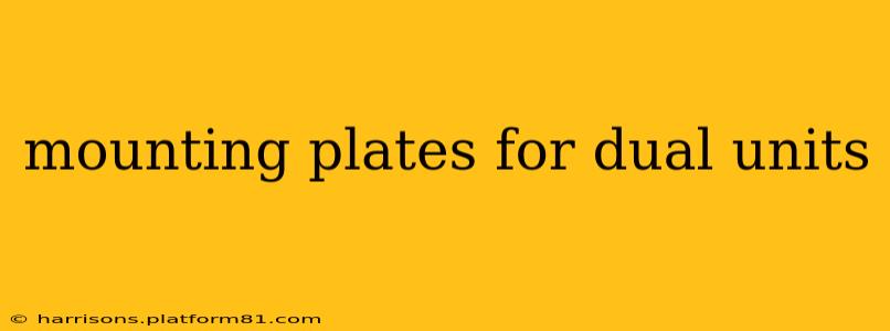 mounting plates for dual units
