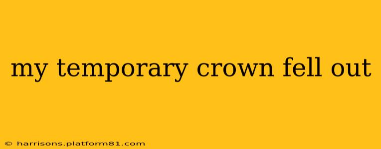 my temporary crown fell out