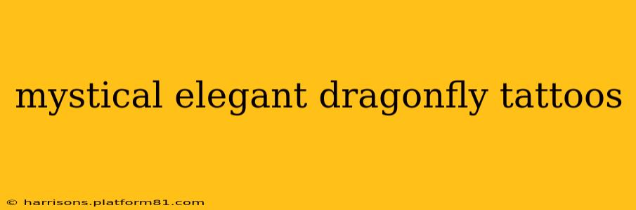 mystical elegant dragonfly tattoos