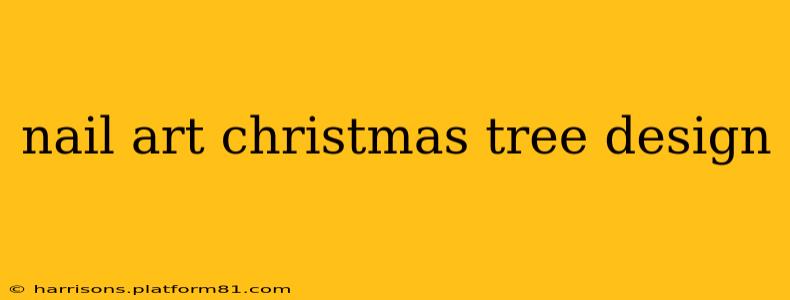 nail art christmas tree design