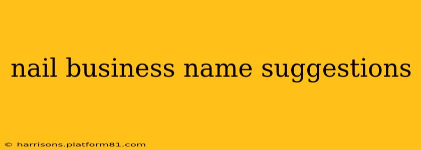 nail business name suggestions