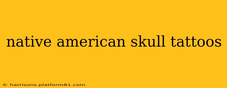 native american skull tattoos