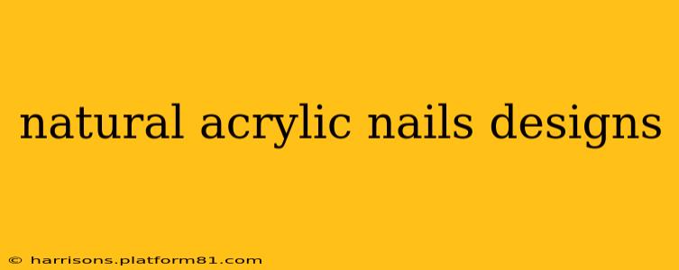 natural acrylic nails designs