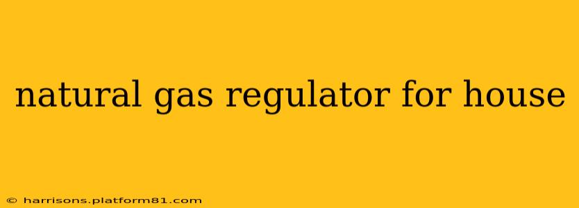 natural gas regulator for house