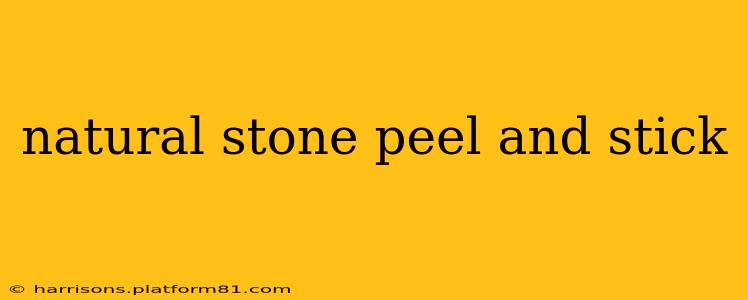 natural stone peel and stick