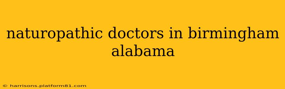 naturopathic doctors in birmingham alabama