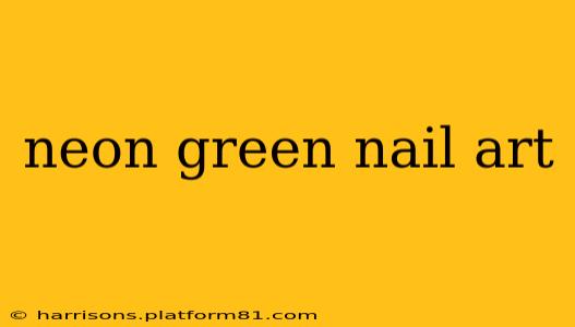 neon green nail art