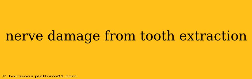 nerve damage from tooth extraction