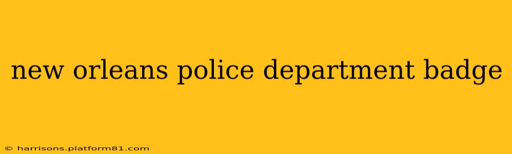 new orleans police department badge