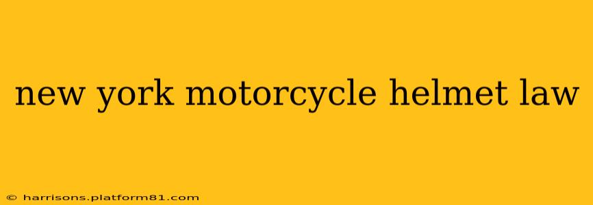 new york motorcycle helmet law