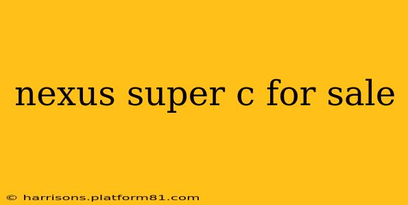 nexus super c for sale