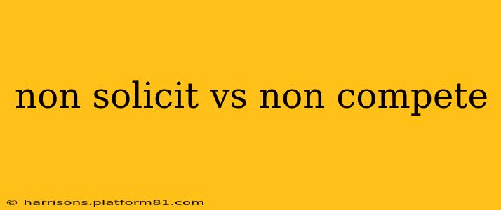 non solicit vs non compete