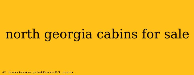 north georgia cabins for sale