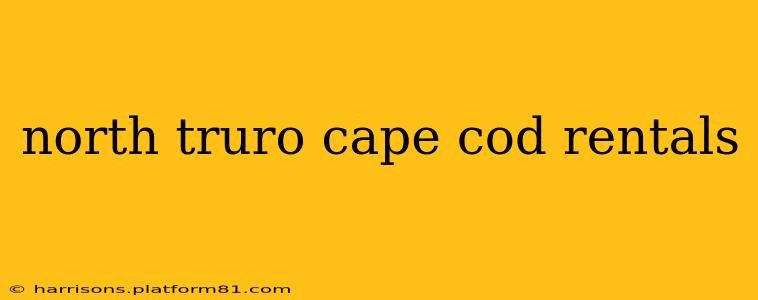 north truro cape cod rentals
