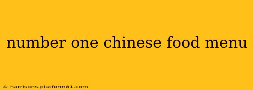 number one chinese food menu