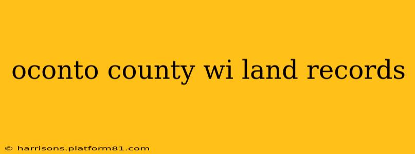 oconto county wi land records