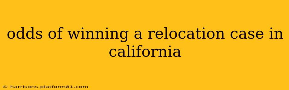 odds of winning a relocation case in california