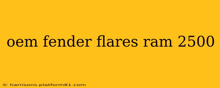 oem fender flares ram 2500