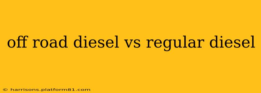 off road diesel vs regular diesel