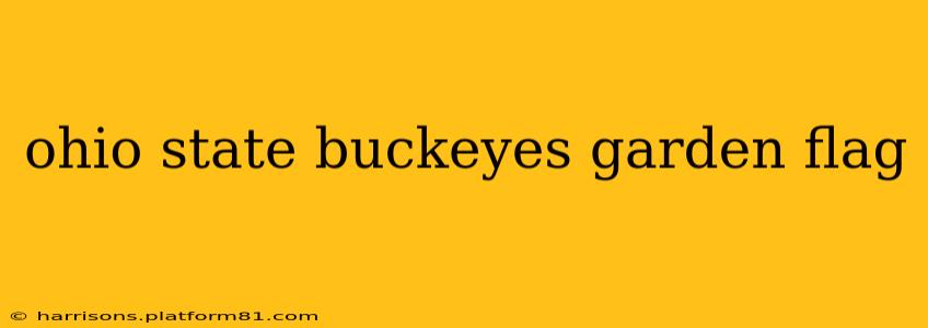 ohio state buckeyes garden flag