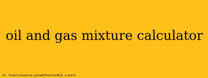 oil and gas mixture calculator