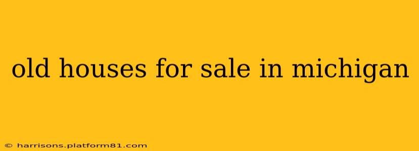 old houses for sale in michigan