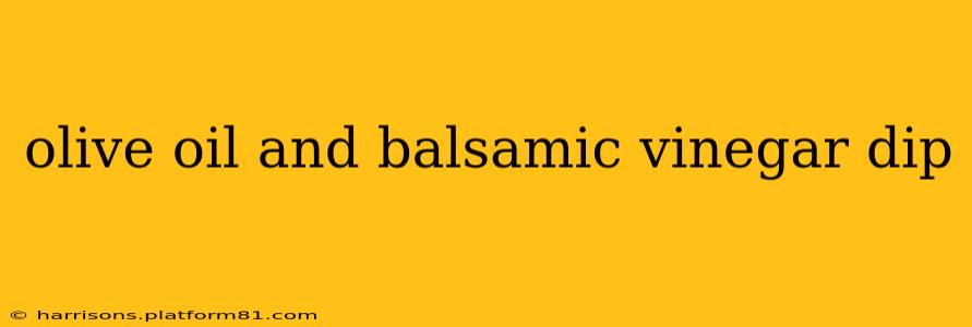 olive oil and balsamic vinegar dip