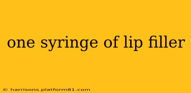 one syringe of lip filler