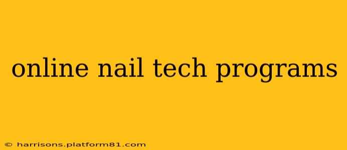 online nail tech programs