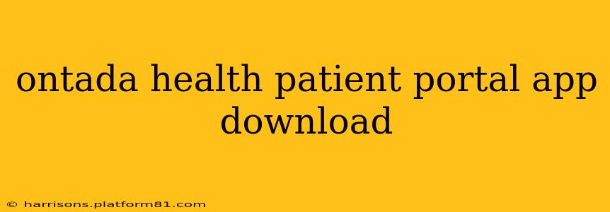 ontada health patient portal app download