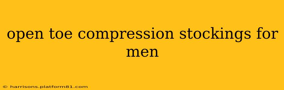 open toe compression stockings for men