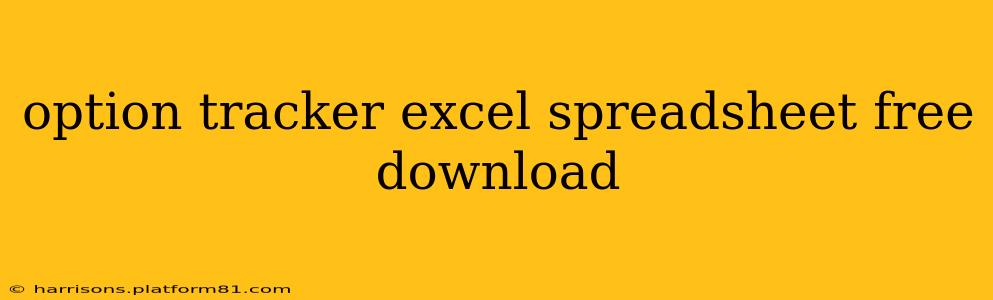 option tracker excel spreadsheet free download
