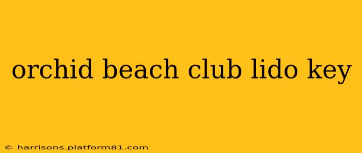 orchid beach club lido key