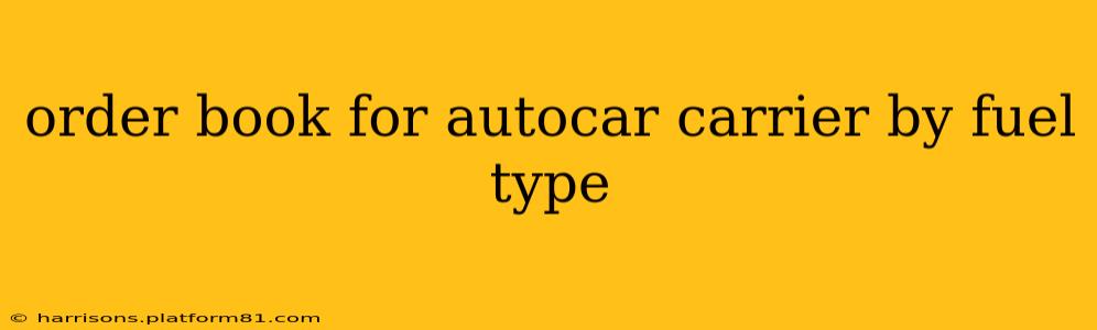 order book for autocar carrier by fuel type