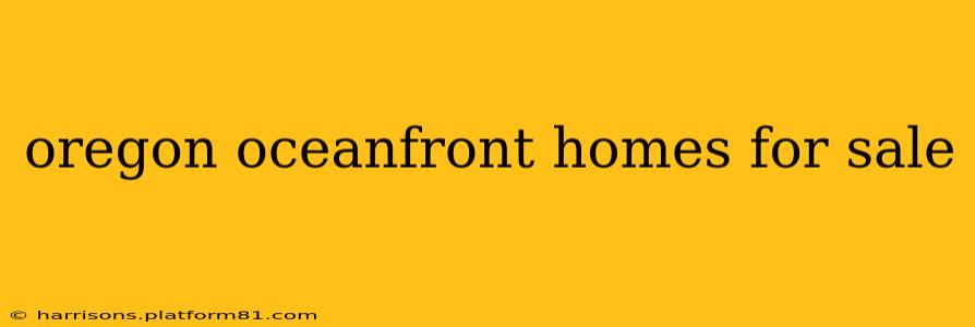 oregon oceanfront homes for sale