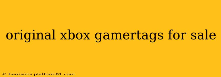 original xbox gamertags for sale
