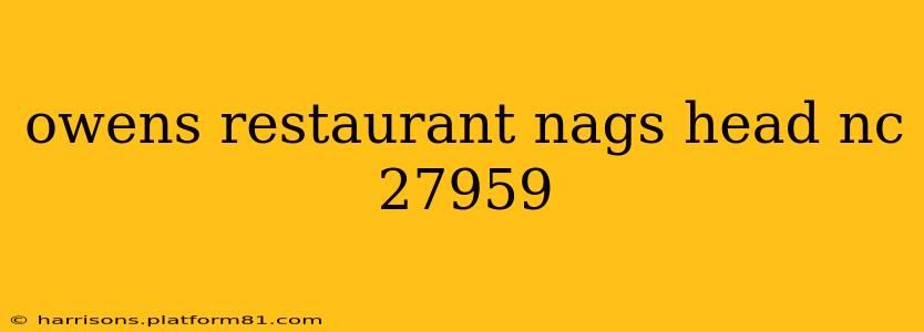owens restaurant nags head nc 27959