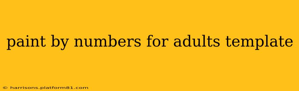 paint by numbers for adults template