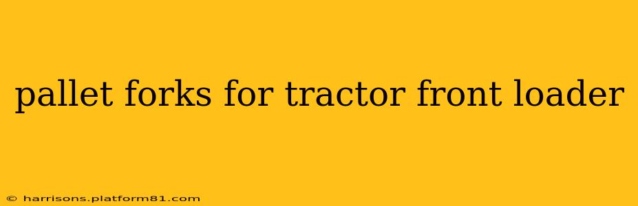 pallet forks for tractor front loader