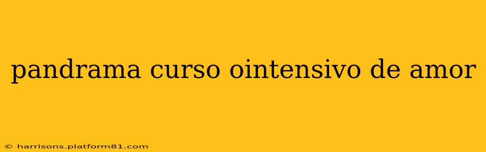 pandrama curso ointensivo de amor