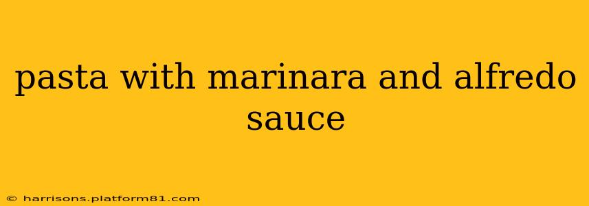 pasta with marinara and alfredo sauce