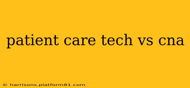 patient care tech vs cna
