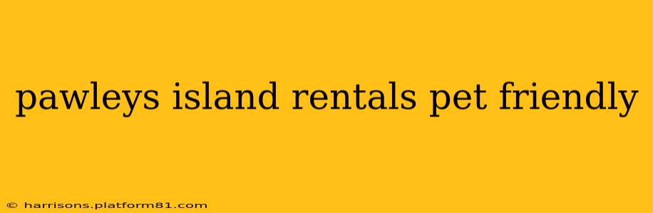 pawleys island rentals pet friendly