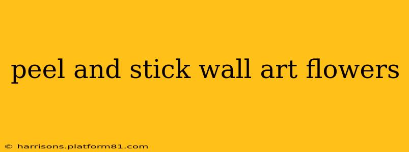 peel and stick wall art flowers